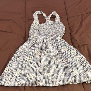 American Eagle Outfitters Blue and White Gingham Dress